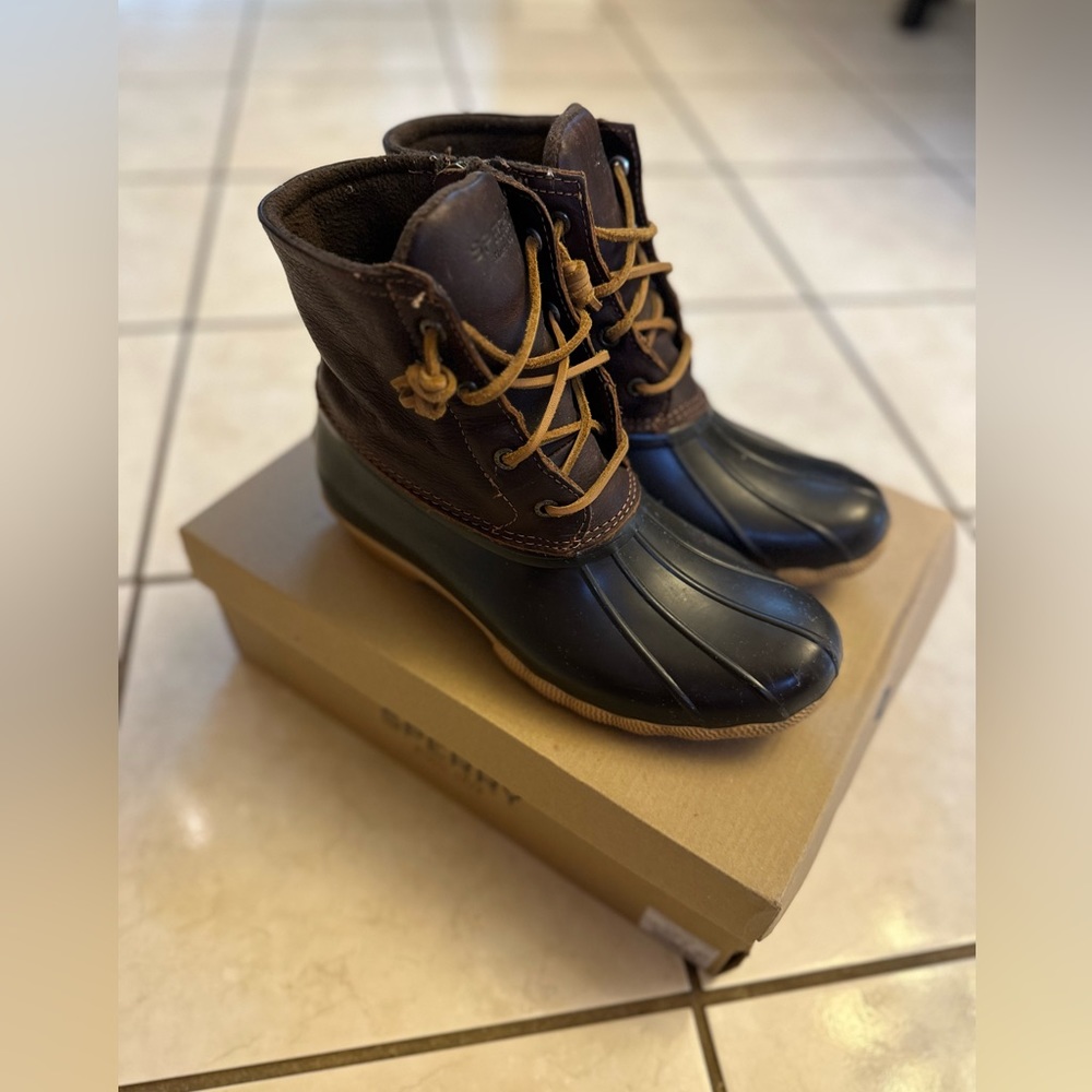 Sperry Duck Boots Black/Brown